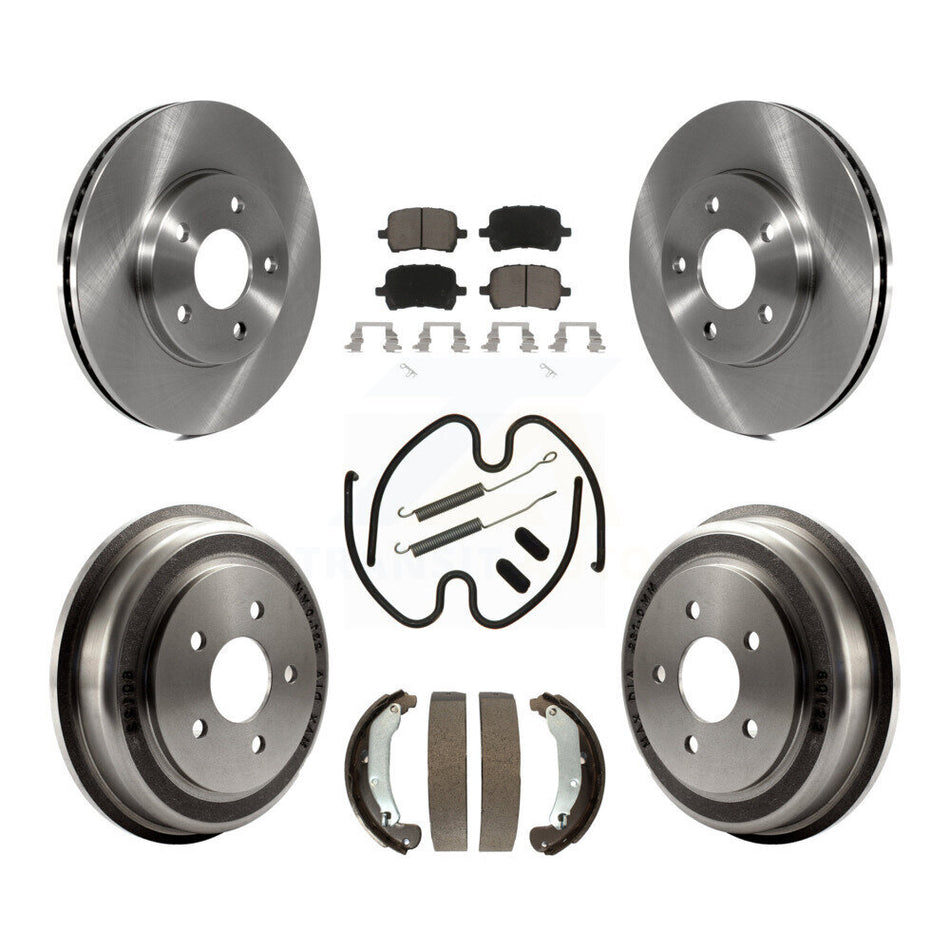 Front Rear Disc Brake Rotors Ceramic Pads And Drum Kit (7Pc) For Chevrolet HHR K8C-102199