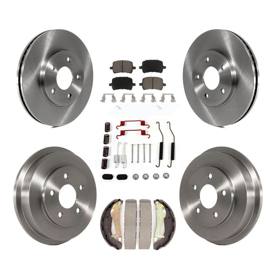 Front Rear Disc Brake Rotors Ceramic Pads And Drum Kit (7Pc) For Chevrolet HHR K8C-102201