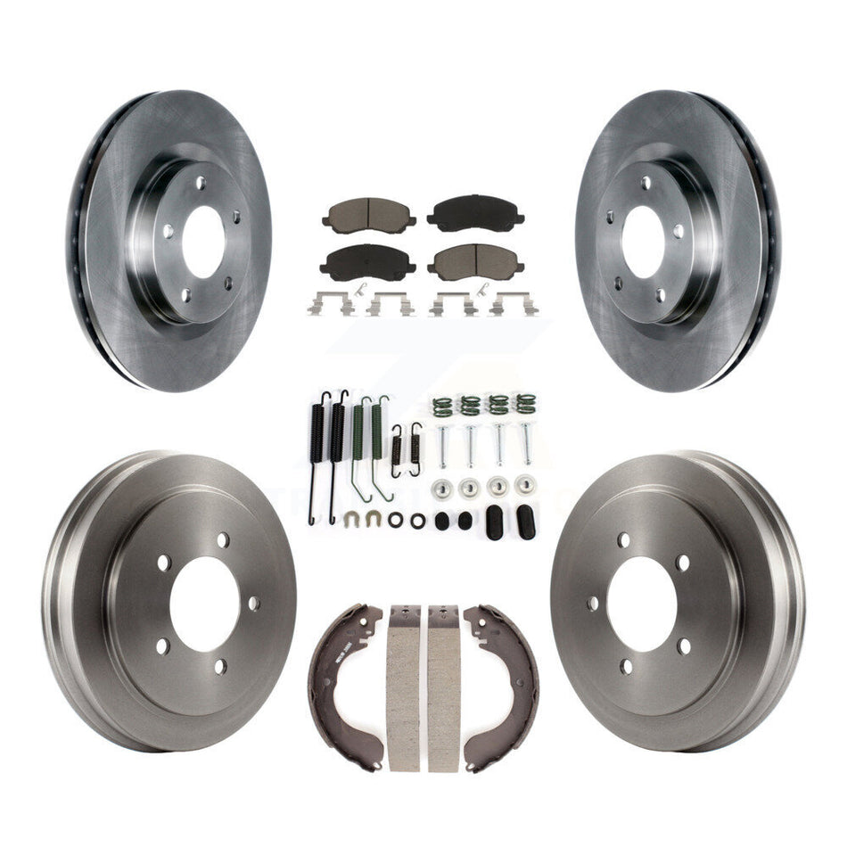 Front Rear Disc Brake Rotors Ceramic Pads And Drum Kit (7Pc) For Jeep Patriot Compass Dodge Caliber Chrysler Sebring Avenger K8C-102217