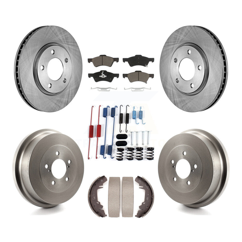 Front Rear Brake Rotor Ceramic Pad Drum Kit (7Pc) For Dodge Caravan Grand Chrysler Town & K8C-102223