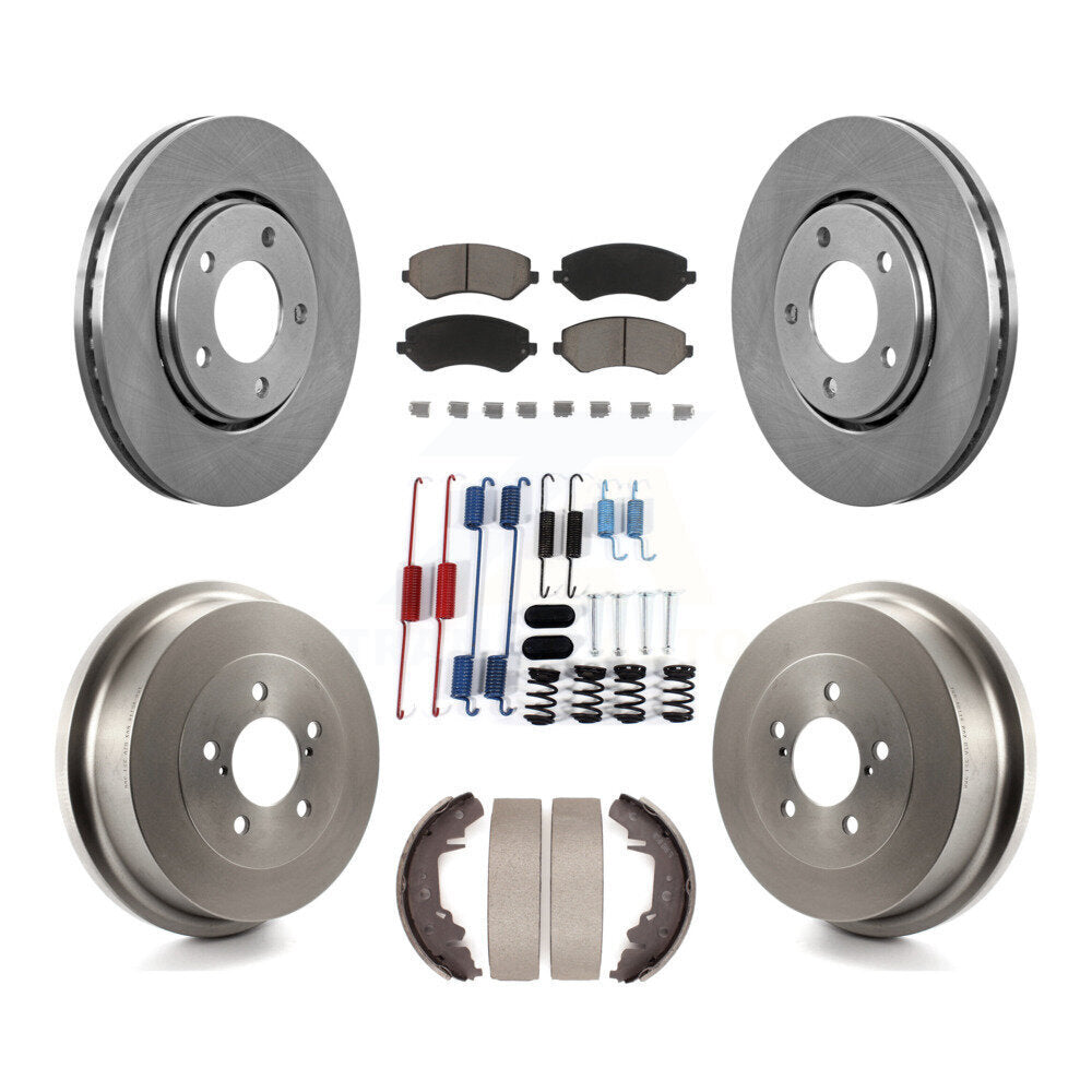 Front Rear Brake Rotor Ceramic Pad Drum Kit (7Pc) For Dodge Caravan Grand Chrysler Town & K8C-102224