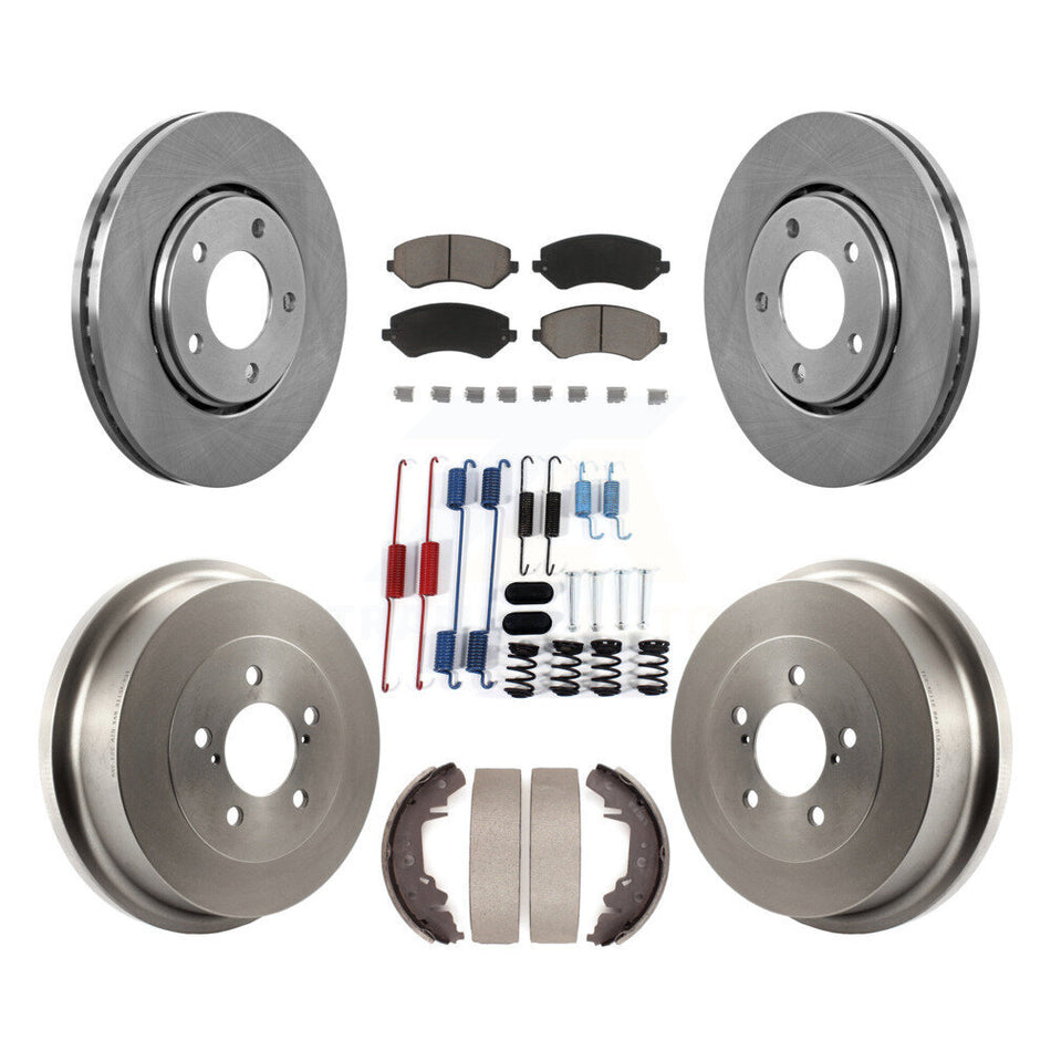 Front Rear Brake Rotor Ceramic Pad Drum Kit (7Pc) For Dodge Caravan Grand Chrysler Town & K8C-102224