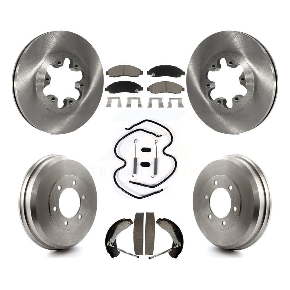 Front Rear Disc Brake Rotors Ceramic Pads And Drum Kit (7Pc) For Chevrolet Colorado GMC Canyon Isuzu i-290 i-280 i-370 i-350 K8C-102235