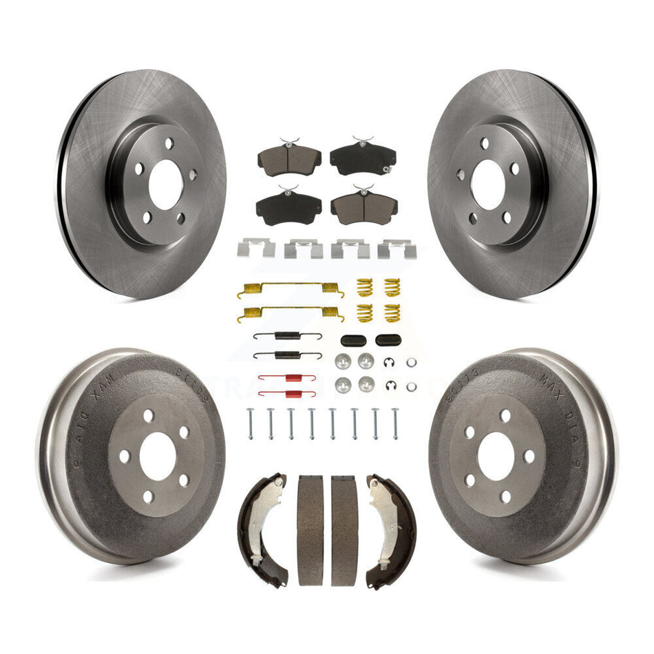 Front Rear Disc Brake Rotors Ceramic Pads And Drum Kit (7Pc) For Chrysler PT Cruiser K8C-102241