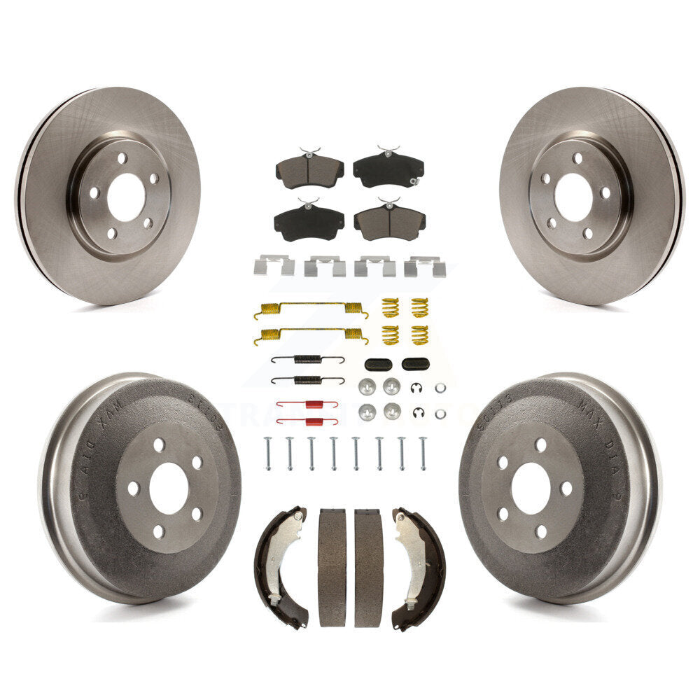 Front Rear Brake Rotors Ceramic Pad & Drum Kit (7Pc) For Chrysler PT Cruiser Turbocharged K8C-102242