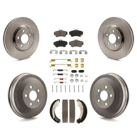Front Rear Brake Rotors Ceramic Pad & Drum Kit (7Pc) For Chrysler PT Cruiser Turbocharged K8C-102242