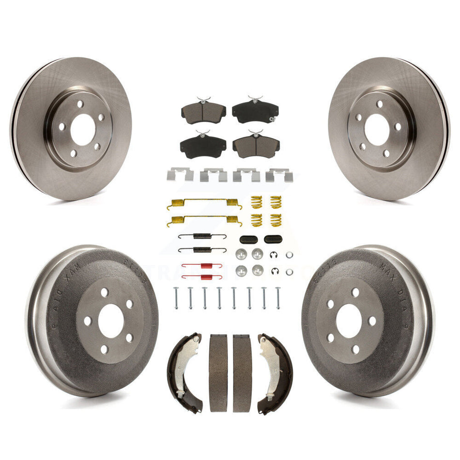 Front Rear Brake Rotors Ceramic Pad & Drum Kit (7Pc) For Chrysler PT Cruiser Turbocharged K8C-102242