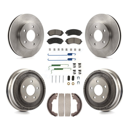Front Rear Disc Brake Rotors Ceramic Pads And Drum Kit (7Pc) For Pontiac Aztek K8C-102247