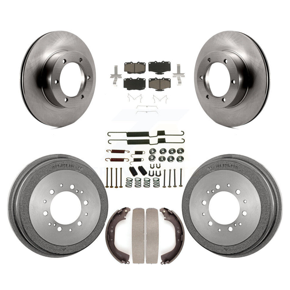 Front Rear Disc Brake Rotors Ceramic Pads And Drum Kit (7Pc) For Toyota Pickup 4Runner K8C-102257