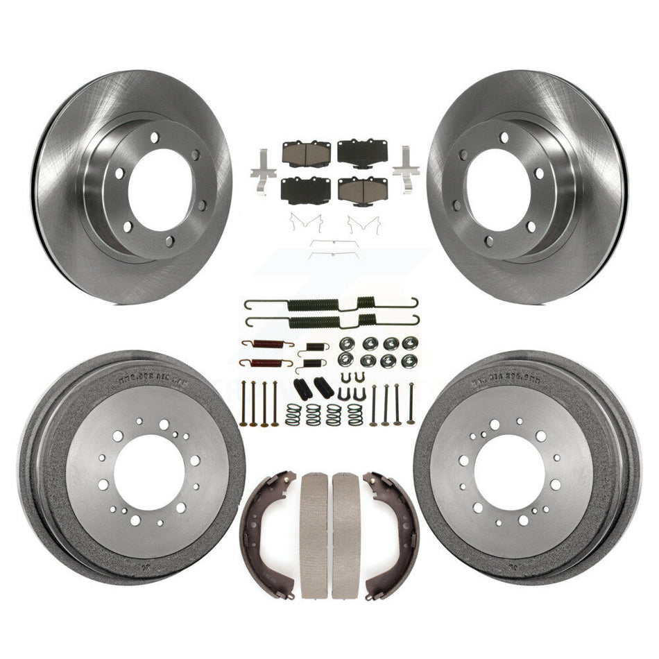 Front Rear Disc Brake Rotors Ceramic Pads And Drum Kit (7Pc) For Toyota 4Runner K8C-102323