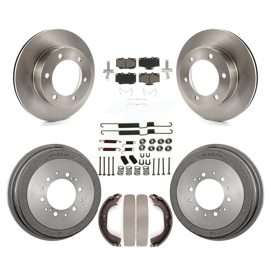 Front Rear Disc Brake Rotors Ceramic Pads And Drum Kit (7Pc) For Toyota 4Runner K8C-102324