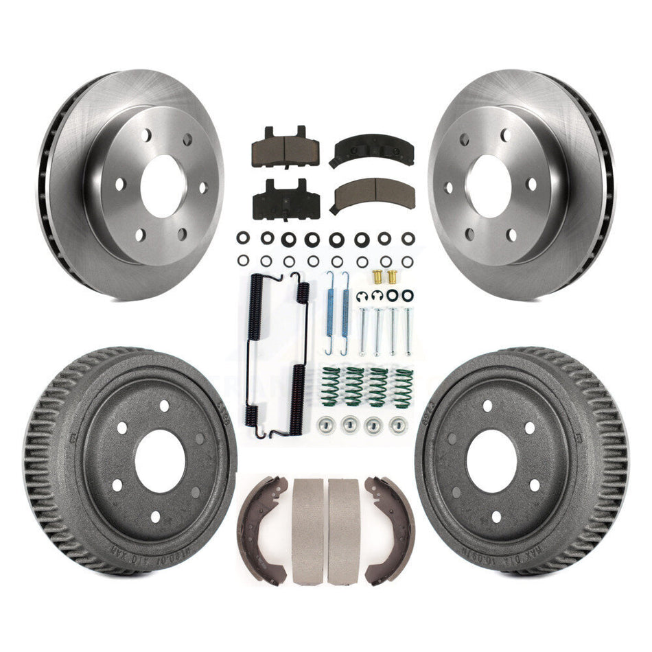 Front Rear Disc Brake Rotors Ceramic Pads And Drum Kit (7Pc) For Chevrolet K1500 GMC Yukon Blazer K8C-102367