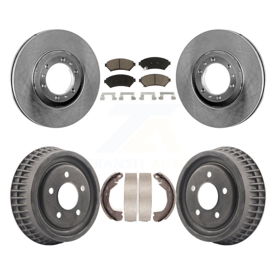 Front Rear Disc Brake Rotors Ceramic Pads And Drum Kit For Buick Century Chevrolet Venture Pontiac Montana Oldsmobile Silhouette Trans Sport K8C-102385
