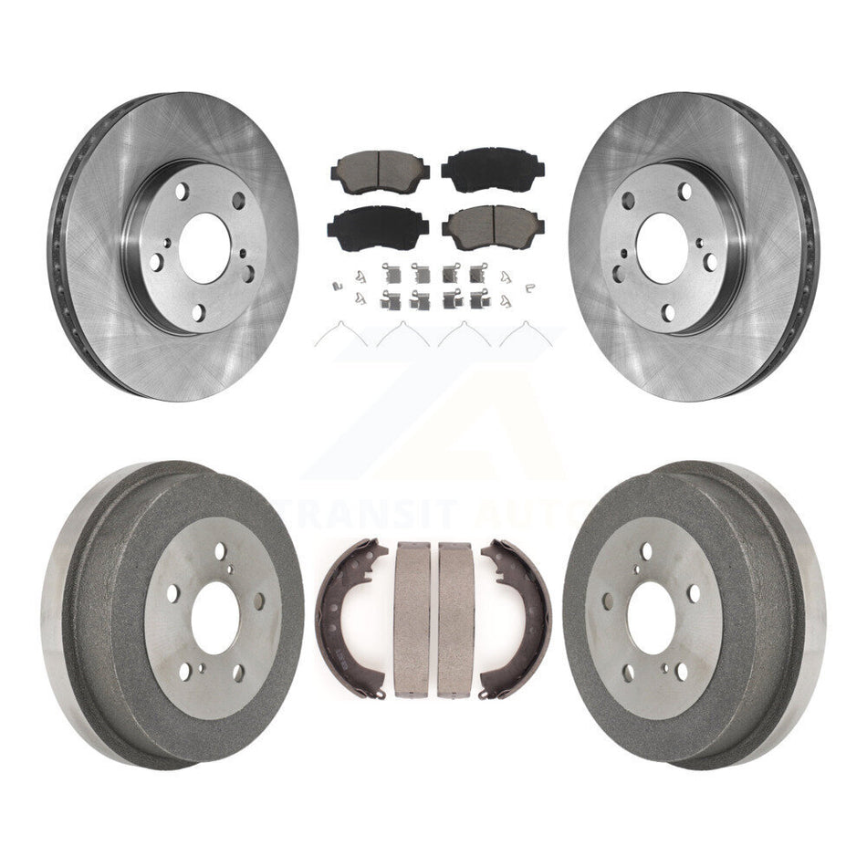 Front Rear Disc Brake Rotors Ceramic Pads And Drum Kit For Toyota Camry K8C-102387