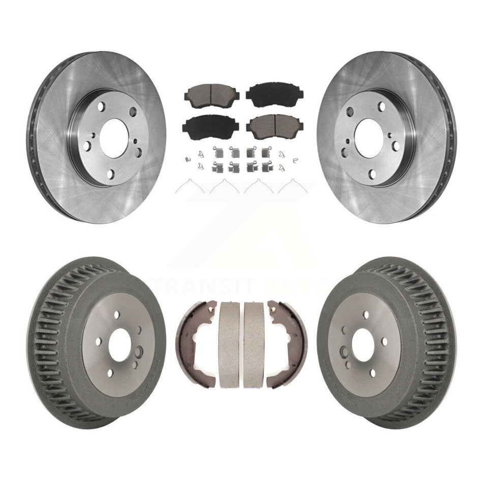 Front Rear Disc Brake Rotors Ceramic Pads And Drum Kit For 1998-2003 Toyota Sienna K8C-102388