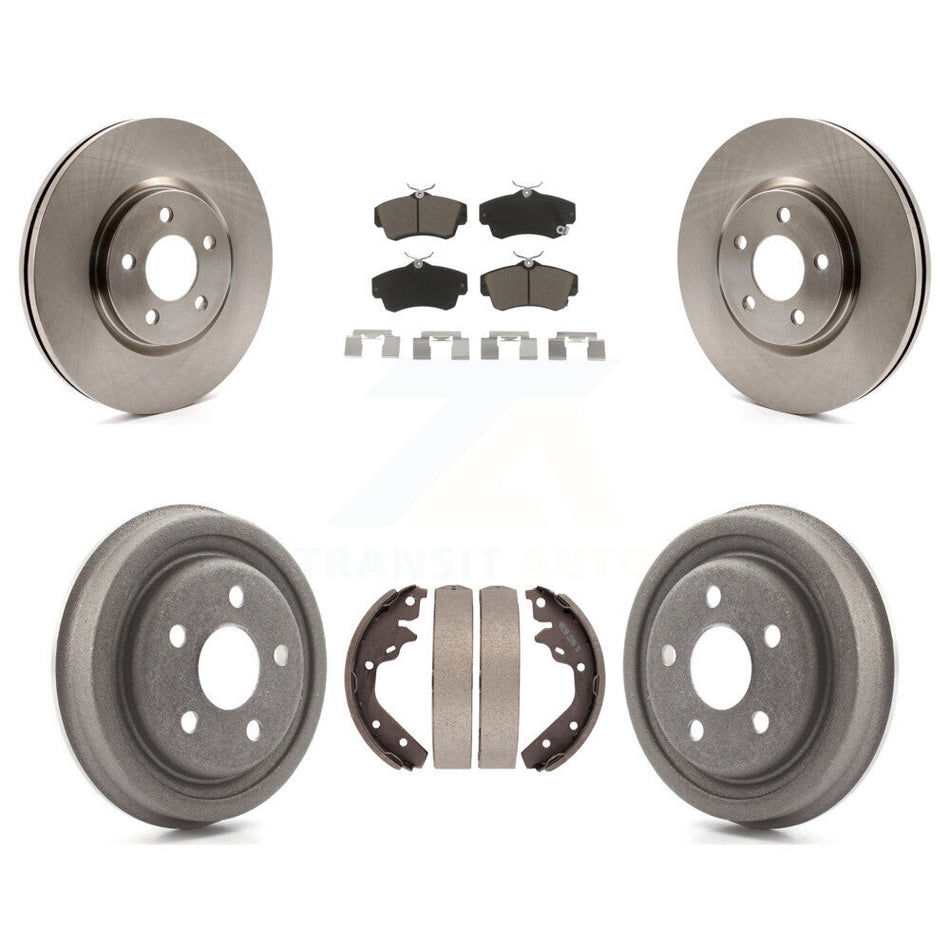 Front Rear Disc Brake Rotors Ceramic Pads And Drum Kit For 2003 Dodge Neon SRT-4 K8C-102391