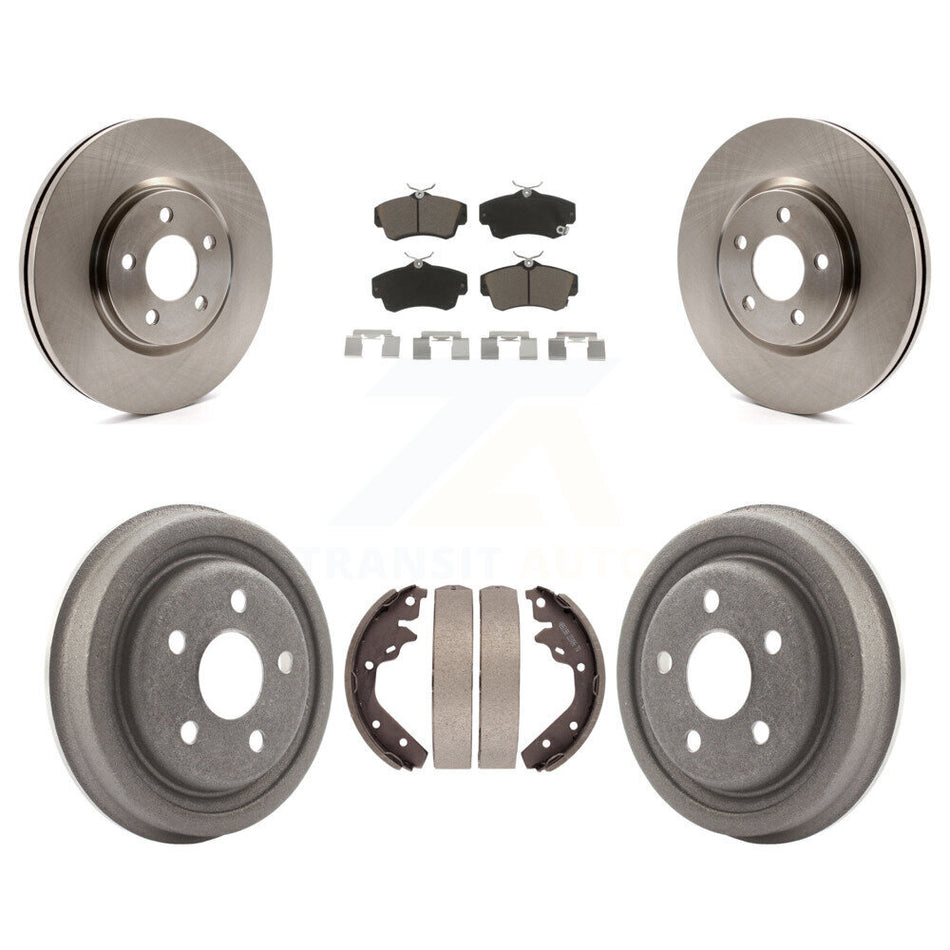 Front Rear Disc Brake Rotors Ceramic Pads And Drum Kit For 2003 Dodge Neon SRT-4 K8C-102391