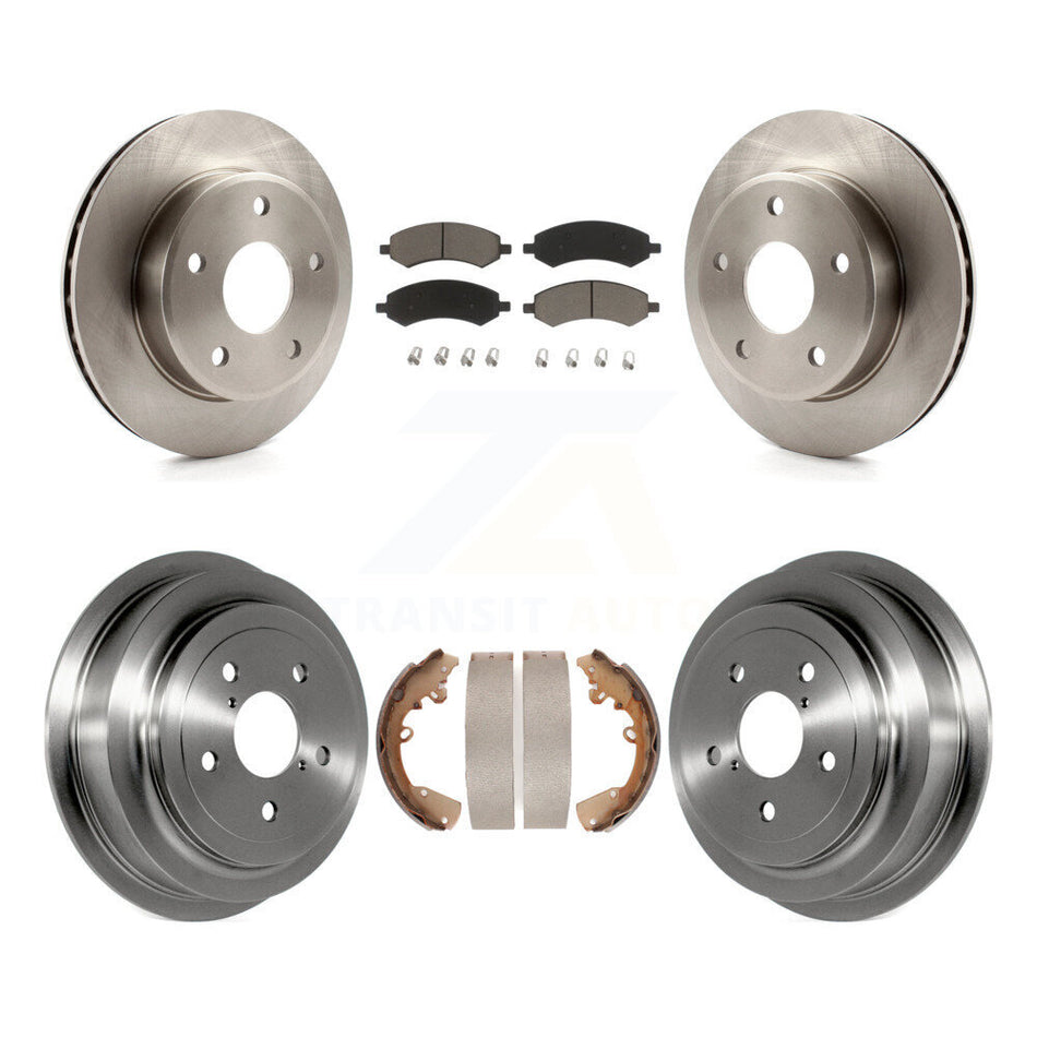 Front Rear Disc Brake Rotors Ceramic Pads And Drum Kit For Dakota Dodge Mitsubishi Raider Ram K8C-102394