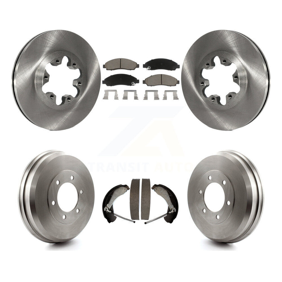 Front Rear Disc Brake Rotors Ceramic Pads And Drum Kit For Chevrolet Colorado GMC Canyon Isuzu i-290 i-280 i-370 i-350 K8C-102395