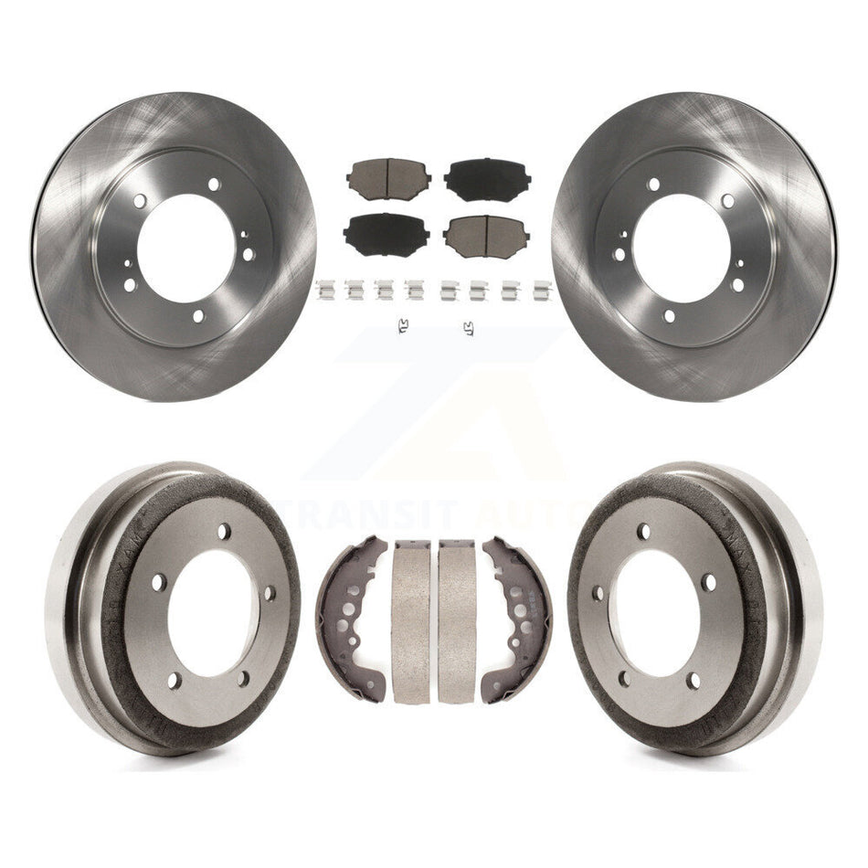 Front Rear Disc Brake Rotors Ceramic Pads And Drum Kit For Suzuki Grand Vitara K8C-102396