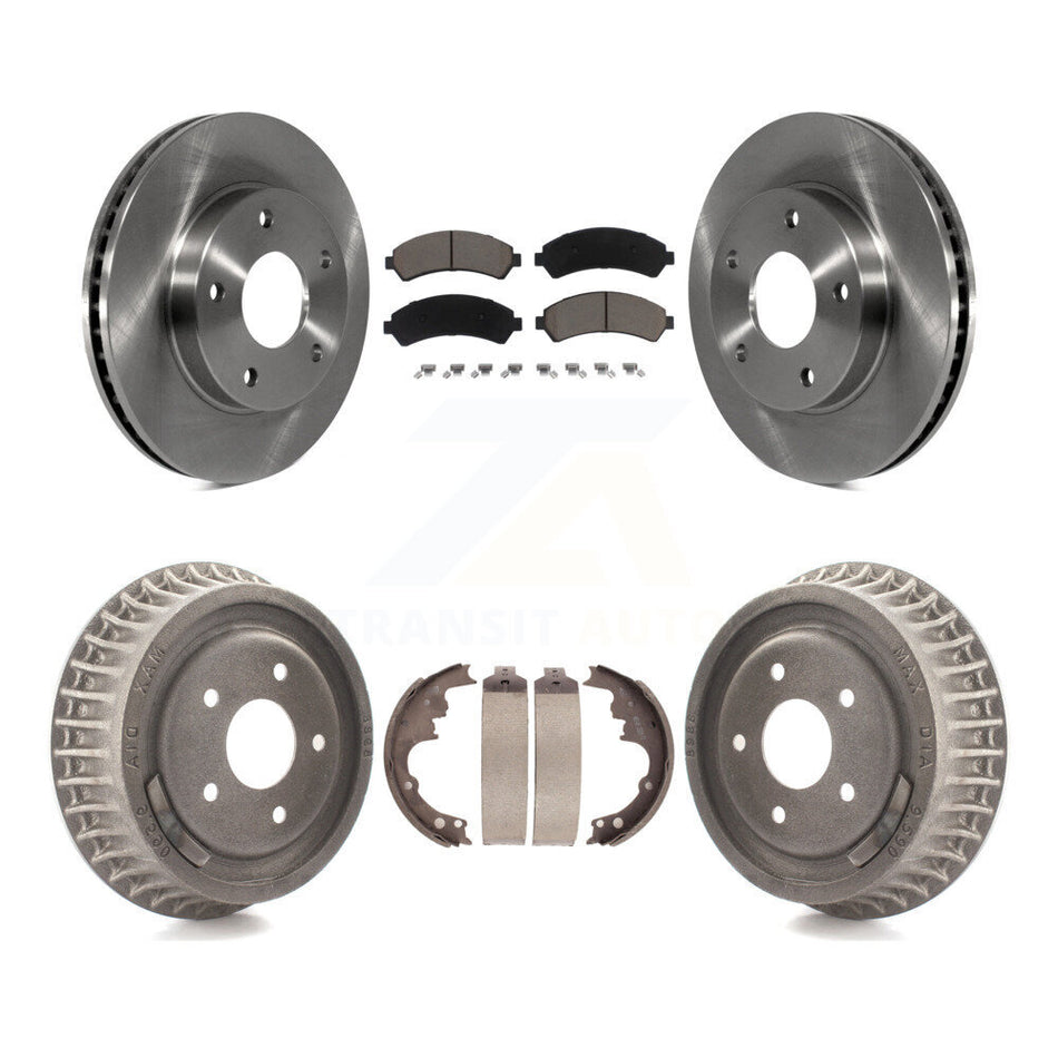 Front Rear Disc Brake Rotors Ceramic Pads And Drum Kit For 1998-2003 Chevrolet S10 4WD K8C-102400