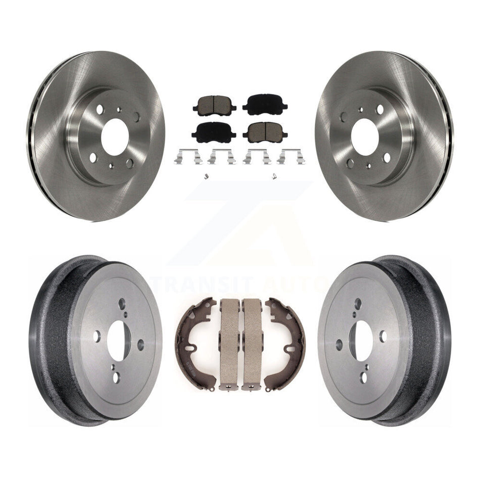 Front Rear Disc Brake Rotors Ceramic Pads And Drum Kit For Toyota Corolla K8C-102403