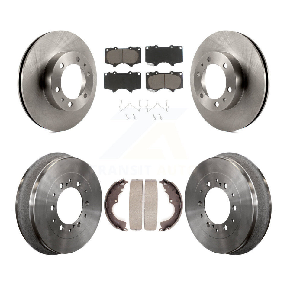 Front Rear Disc Brake Rotors Ceramic Pads And Drum Kit For Toyota Tacoma K8C-102410