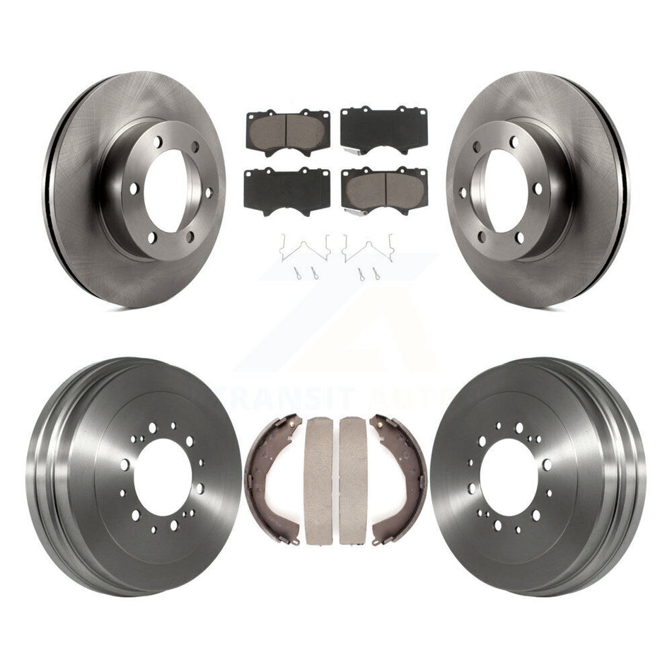 Front Rear Disc Brake Rotors Ceramic Pads And Drum Kit For 2004-2006 Toyota Tundra K8C-102412
