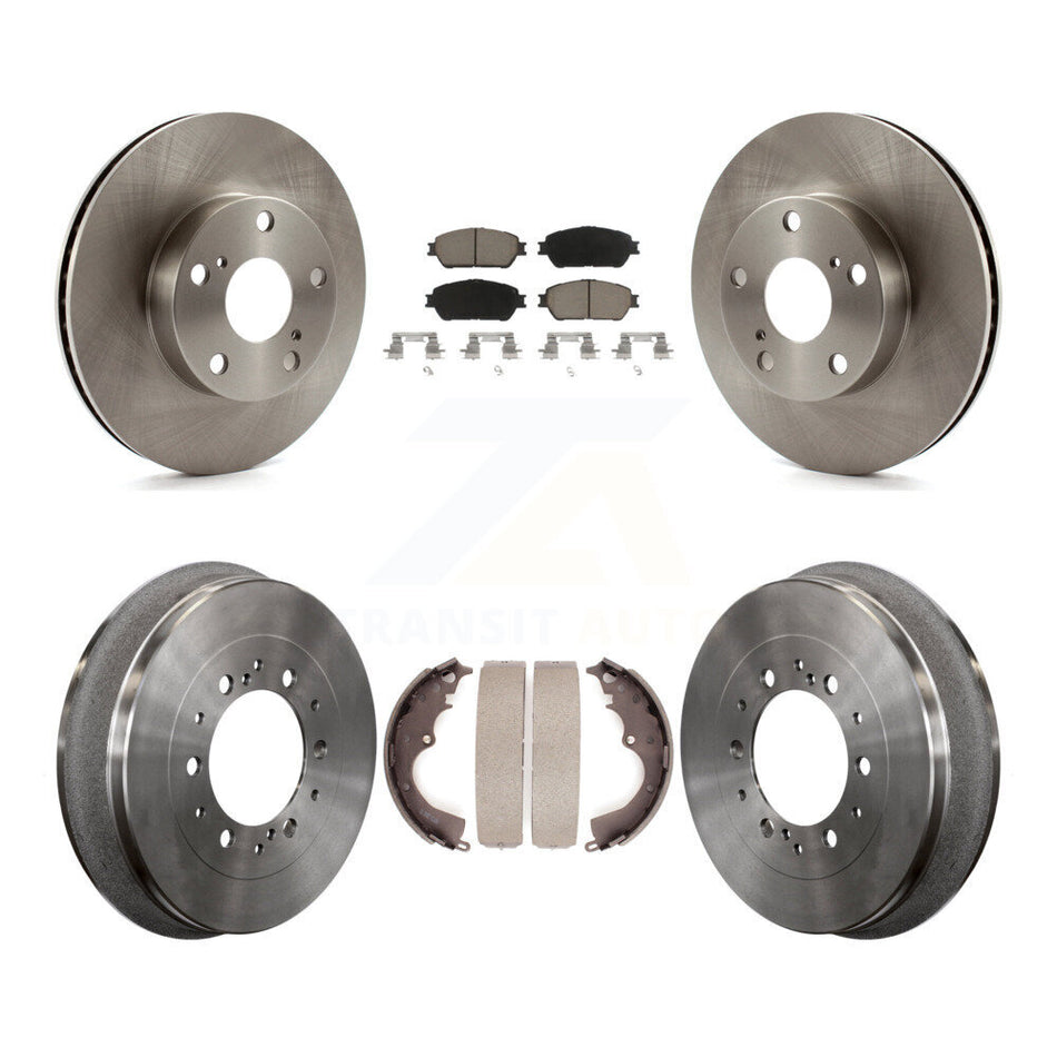 Front Rear Disc Brake Rotors Ceramic Pads And Drum Kit For 2015 Toyota Tacoma 4WD With 5 Lug Wheels K8C-102415