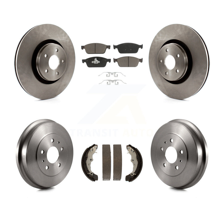 Front Rear Disc Brake Rotors Ceramic Pads And Drum Kit For Ford Focus ST K8C-102419