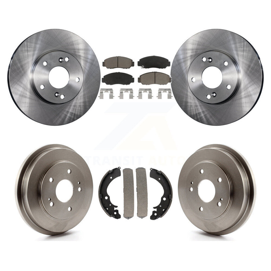 Front Rear Disc Brake Rotors Ceramic Pads And Drum Kit For Honda Accord Civic K8C-102426