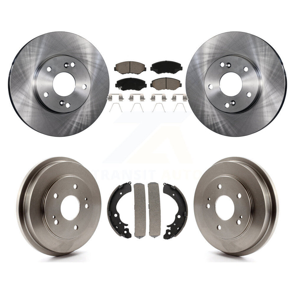 Front Rear Disc Brake Rotors Ceramic Pads And Drum Kit For Honda Accord Fit K8C-102427