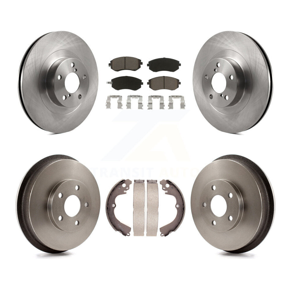 Front Rear Disc Brake Rotors Ceramic Pads And Drum Kit For Subaru Forester Impreza K8C-102428