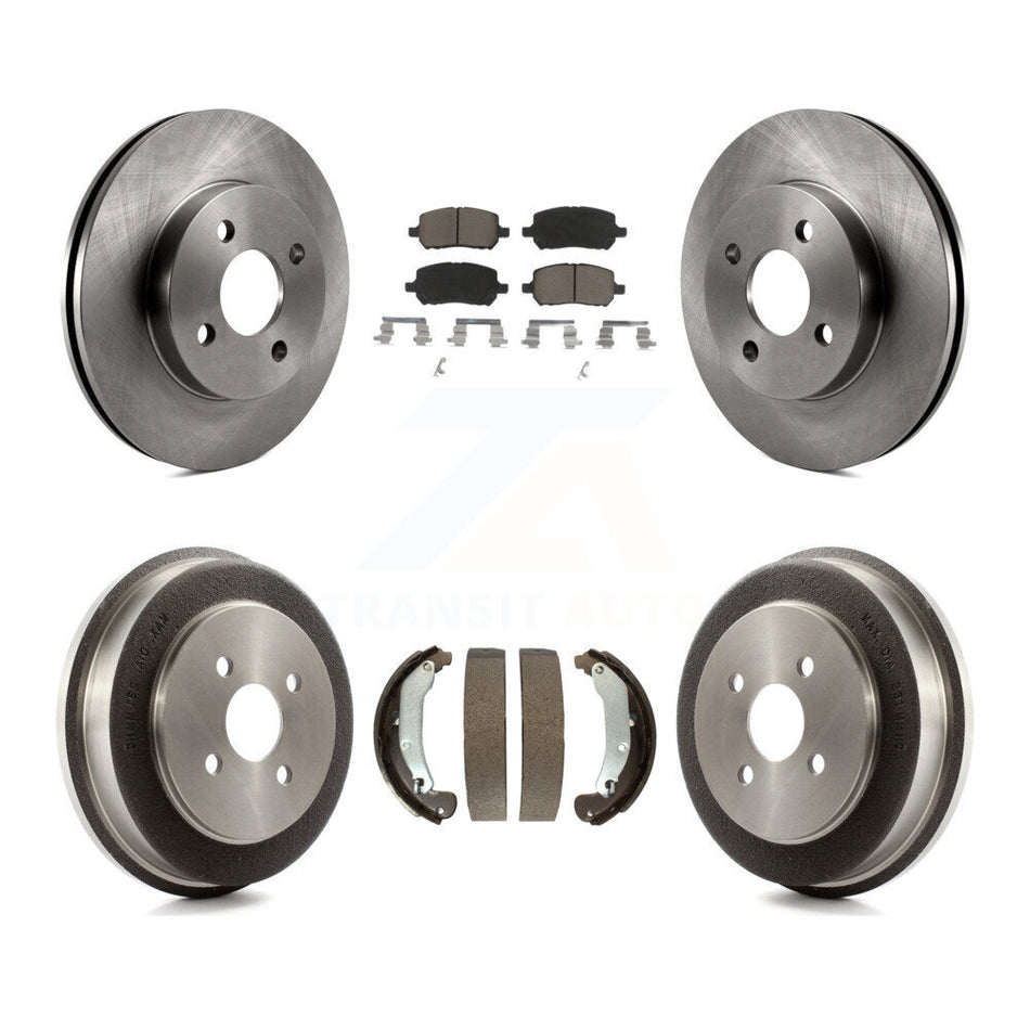 Front Rear Disc Brake Rotors Ceramic Pads And Drum Kit For Chevrolet Cobalt Saturn Ion Pontiac Pursuit K8C-102432