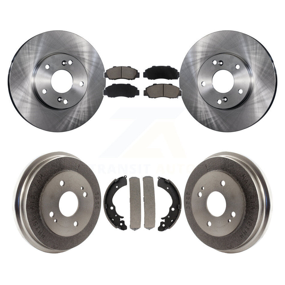 Front Rear Disc Brake Rotors Ceramic Pads And Drum Kit For 1998-2002 Honda Accord 3.0L K8C-102448