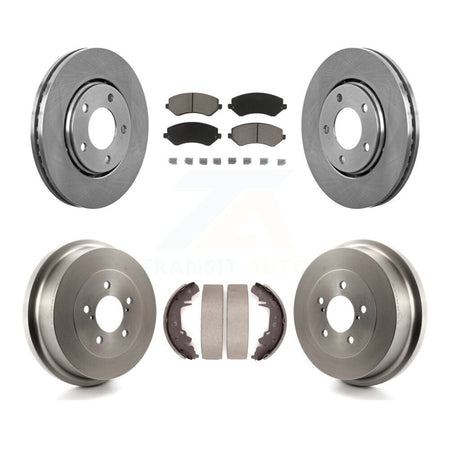 Front Rear Disc Brake Rotors Ceramic Pad Drum Kit For Dodge Caravan Grand Chrysler Town & K8C-102455