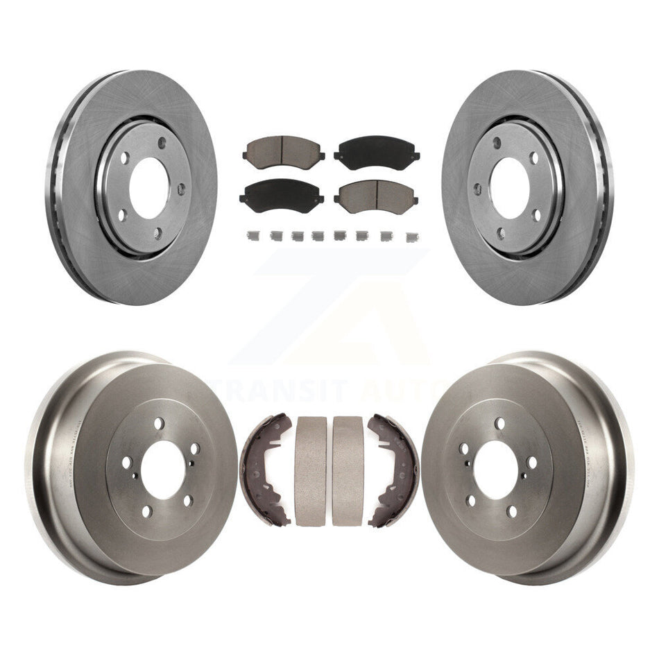Front Rear Disc Brake Rotors Ceramic Pad Drum Kit For Dodge Caravan Grand Chrysler Town & K8C-102455