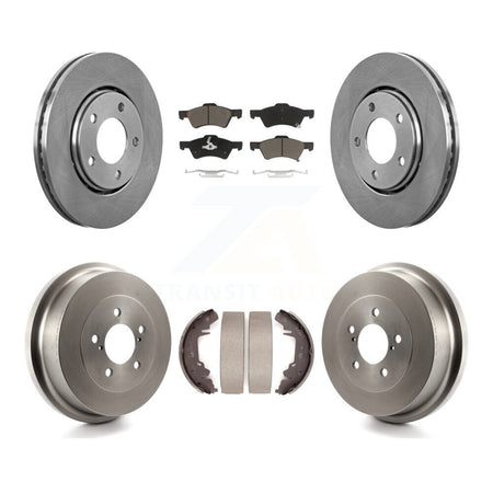 Front Rear Disc Brake Rotors Ceramic Pads And Drum Kit For Dodge Caravan Chrysler Voyager K8C-102463