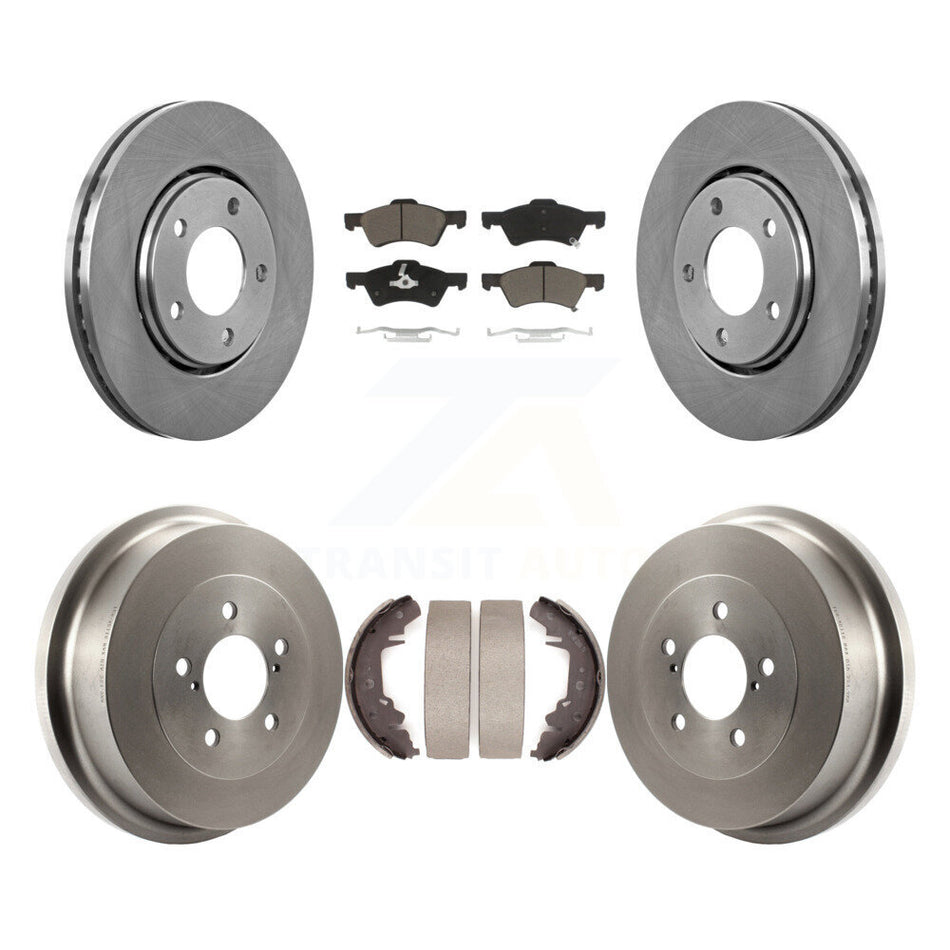 Front Rear Disc Brake Rotors Ceramic Pads And Drum Kit For Dodge Caravan Chrysler Voyager K8C-102463
