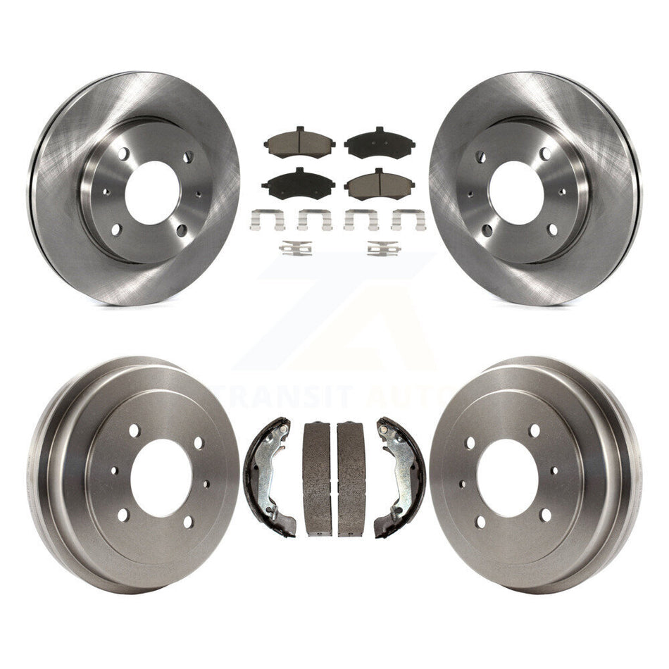 Front Rear Disc Brake Rotors Ceramic Pads And Drum Kit For Hyundai Elantra rear brakes K8C-102467