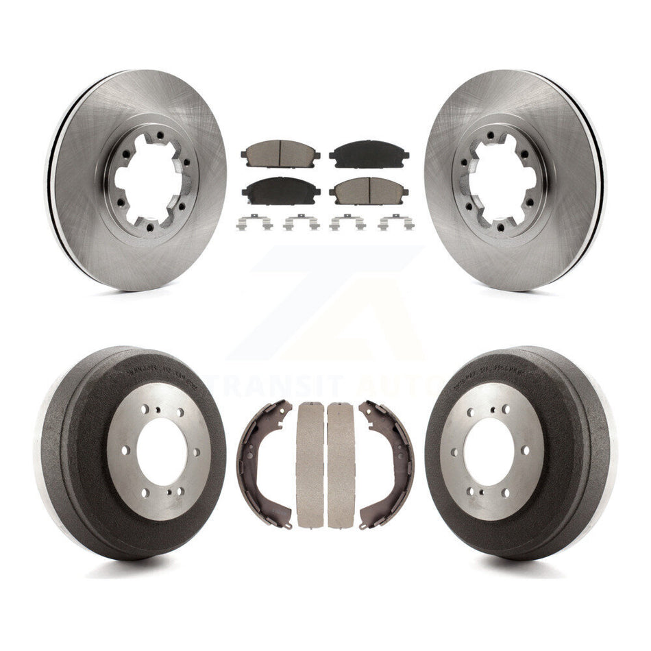 Front Rear Disc Brake Rotors Ceramic Pads And Drum Kit For Nissan Pathfinder INFINITI QX4 K8C-102469