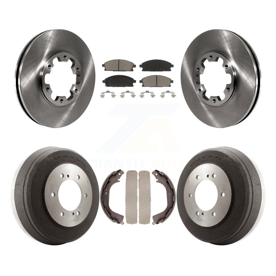 Front Rear Disc Brake Rotors Ceramic Pads And Drum Kit For Nissan Pathfinder INFINITI QX4 K8C-102470