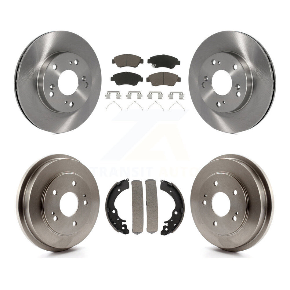 Front Rear Disc Brake Rotors Ceramic Pads And Drum Kit For 2006-2008 Honda Civic Hybrid K8C-102472