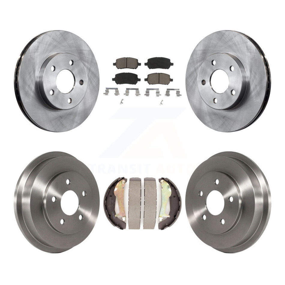 Front Rear Disc Brake Rotors Ceramic Pads And Drum Kit For Chevrolet Cobalt Pontiac G5 K8C-102474