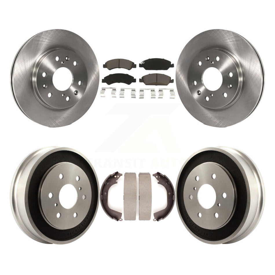 Front Rear Disc Brake Rotors Ceramic Pads And Drum Kit For 2008-2008 Chevrolet Silverado 1500 GMC Sierra With Vehicles Using Hold Down Pins K8C-102480