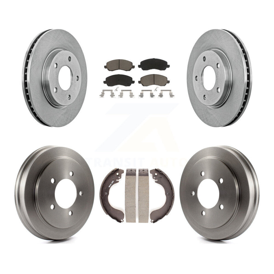 Front Rear Disc Brake Rotors Ceramic Pads And Drum Kit For Dodge Caliber K8C-102481