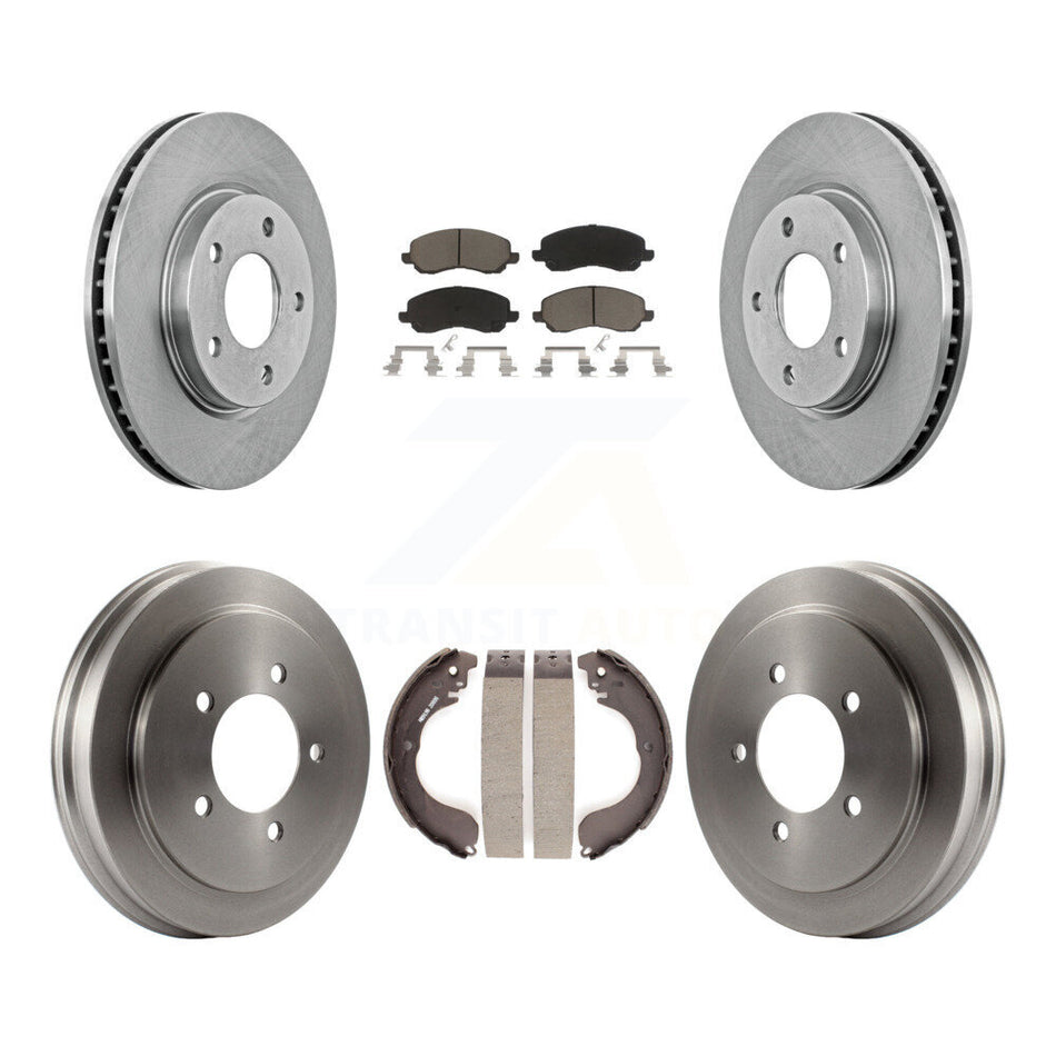 Front Rear Disc Brake Rotors Ceramic Pads And Drum Kit For Dodge Caliber K8C-102481