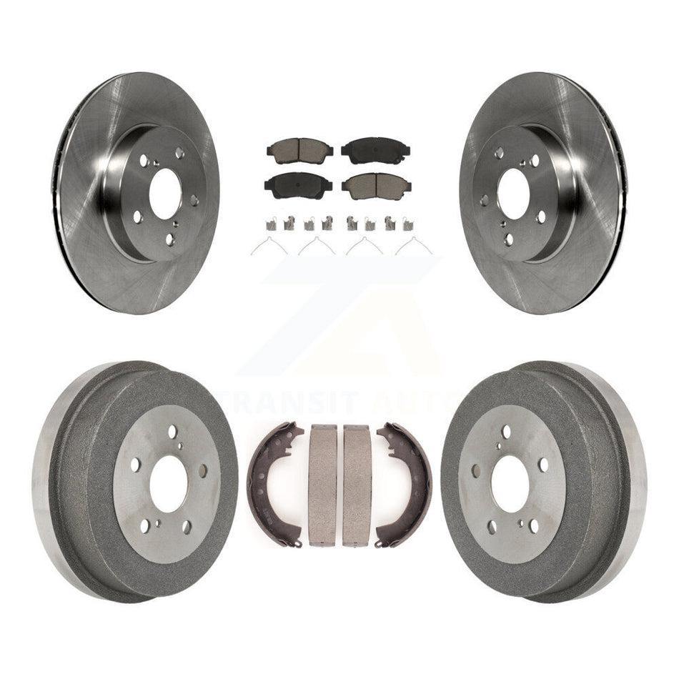 Front Rear Disc Brake Rotors Ceramic Pads And Drum Kit For 1996-2000 Toyota RAV4 K8C-102483