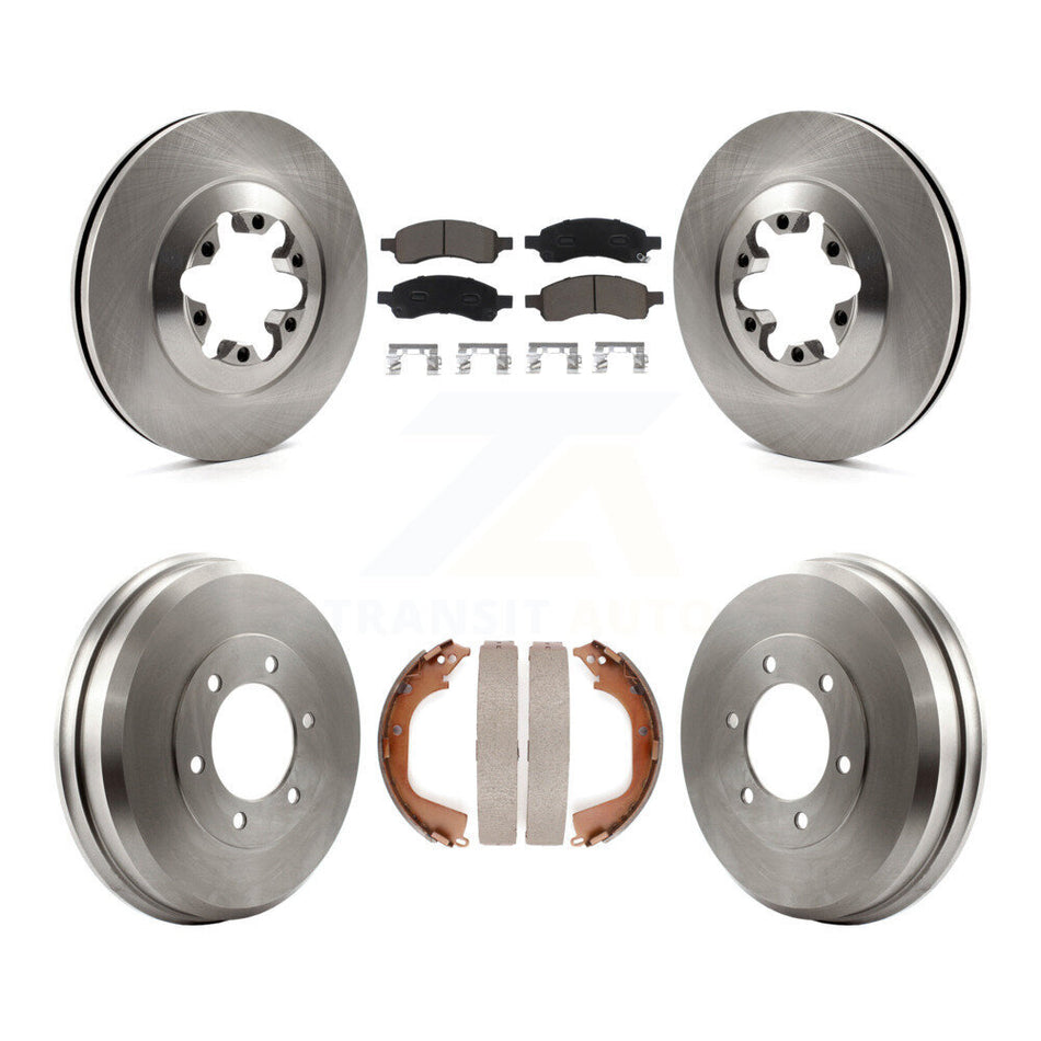 Front Rear Disc Brake Rotors Ceramic Pads And Drum Kit For Chevrolet Colorado GMC Canyon K8C-102485