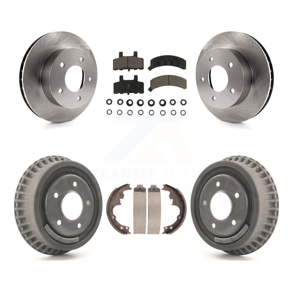 Front Rear Disc Brake Rotors Ceramic Pads And Drum Kit For 1990-2002 Chevrolet Astro GMC Safari AWD K8C-102486